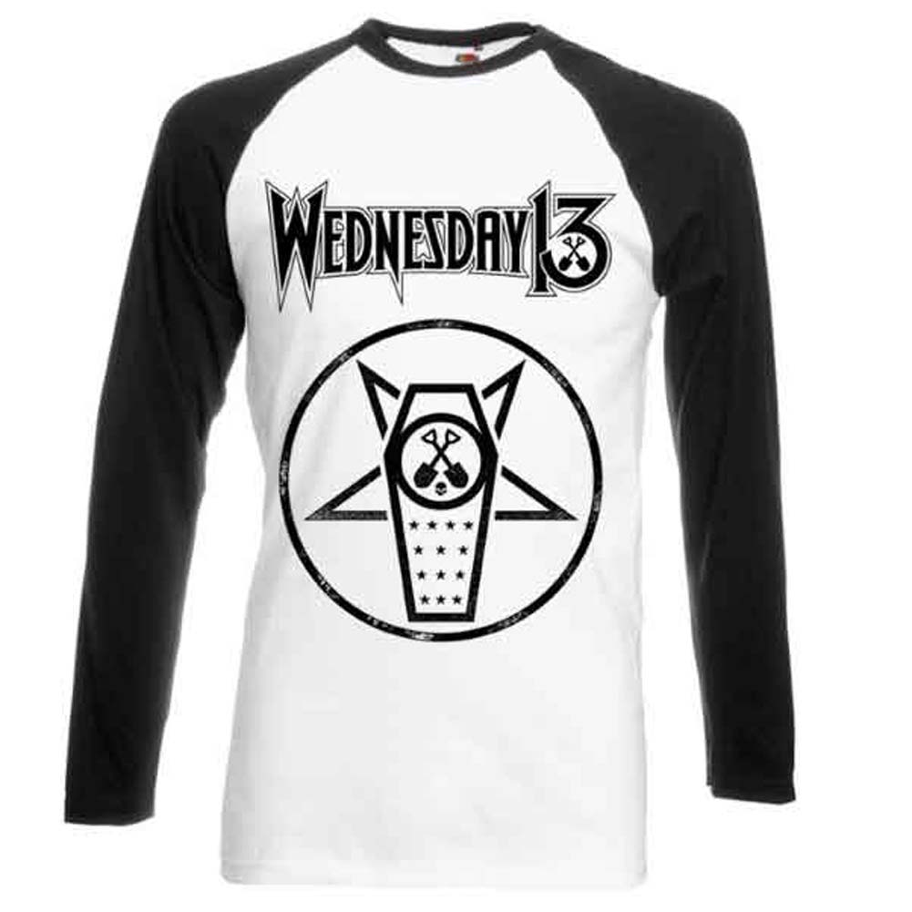 Wednesday 13 Casket Baseball Long Sleeve T-shirt Baseball Jersey Front