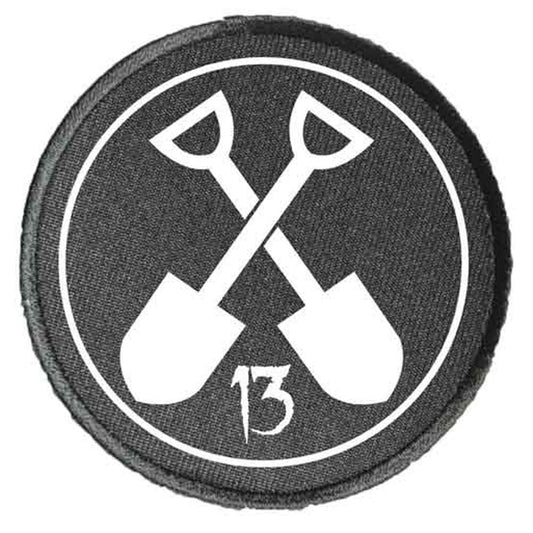 Wednesday 13 Shovel Patch Woven Patch Front