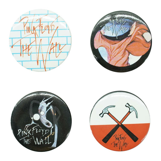 Pink Floyd The Wall 4 Buttons Collector Items Front