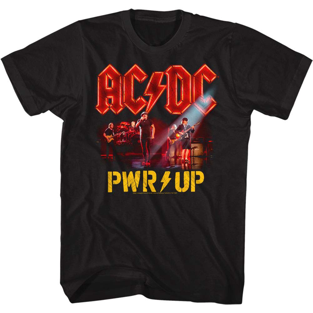 AC/DC Pwrup Band Photo T-shirt Front