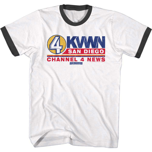 Anchorman Ch 4 News Logo T-shirt Front