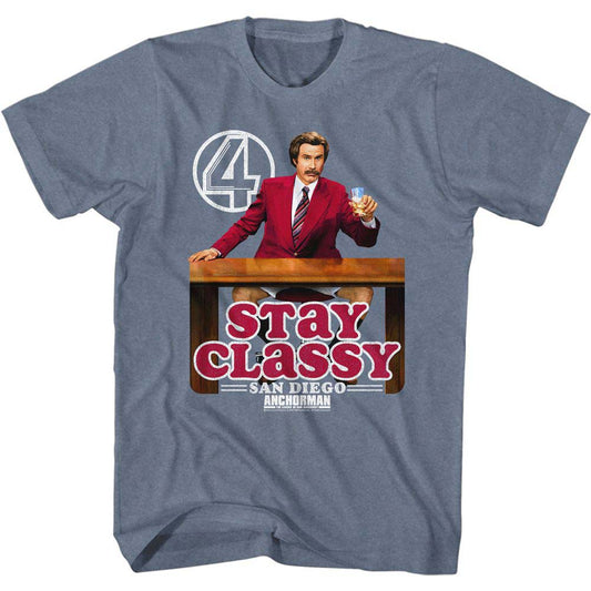 Anchorman Stay Classy Logo T-shirt Front