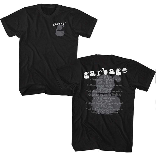 Garbage #1 Crush Lyrics T-shirt Front