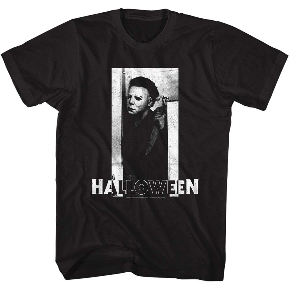 Halloween Michael & Logo B&w T-shirt Front