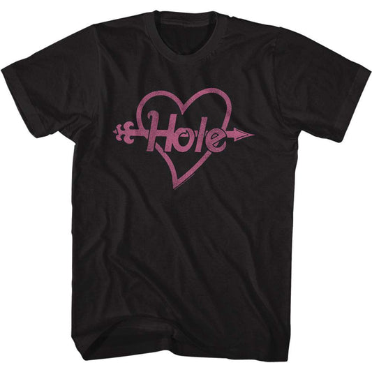 Hole Pink Heart And Arrow T-shirt Front