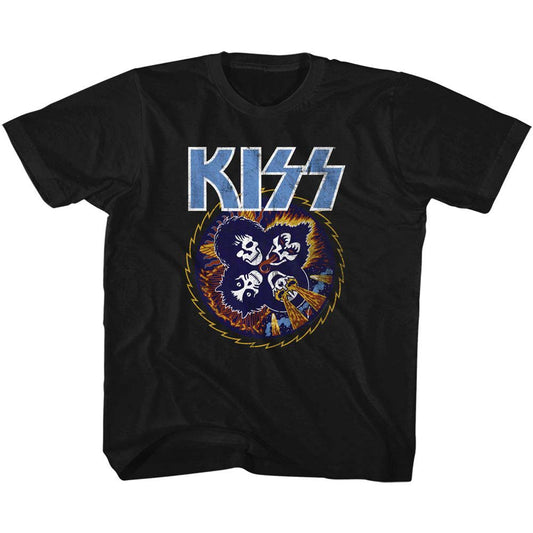 KISS Skull Circle Kids Childrens T-shirt Front