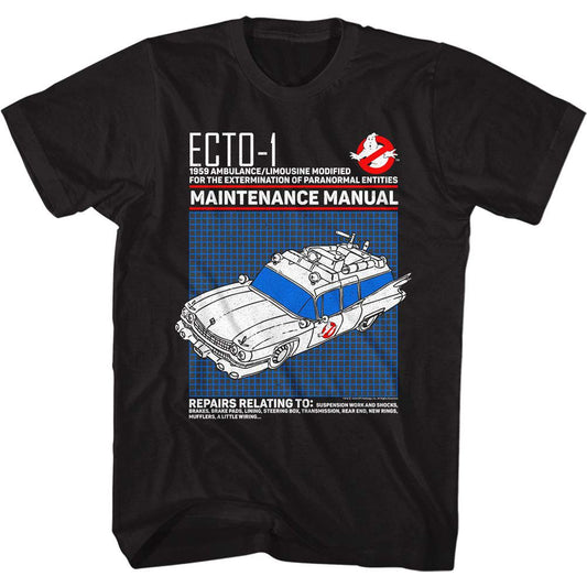 Ghostbusters Ecto1 Manual T-shirt Front