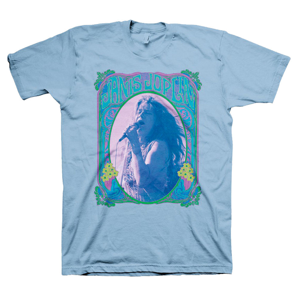 Janis Joplin Flowers Slim Fit T-shirt Front