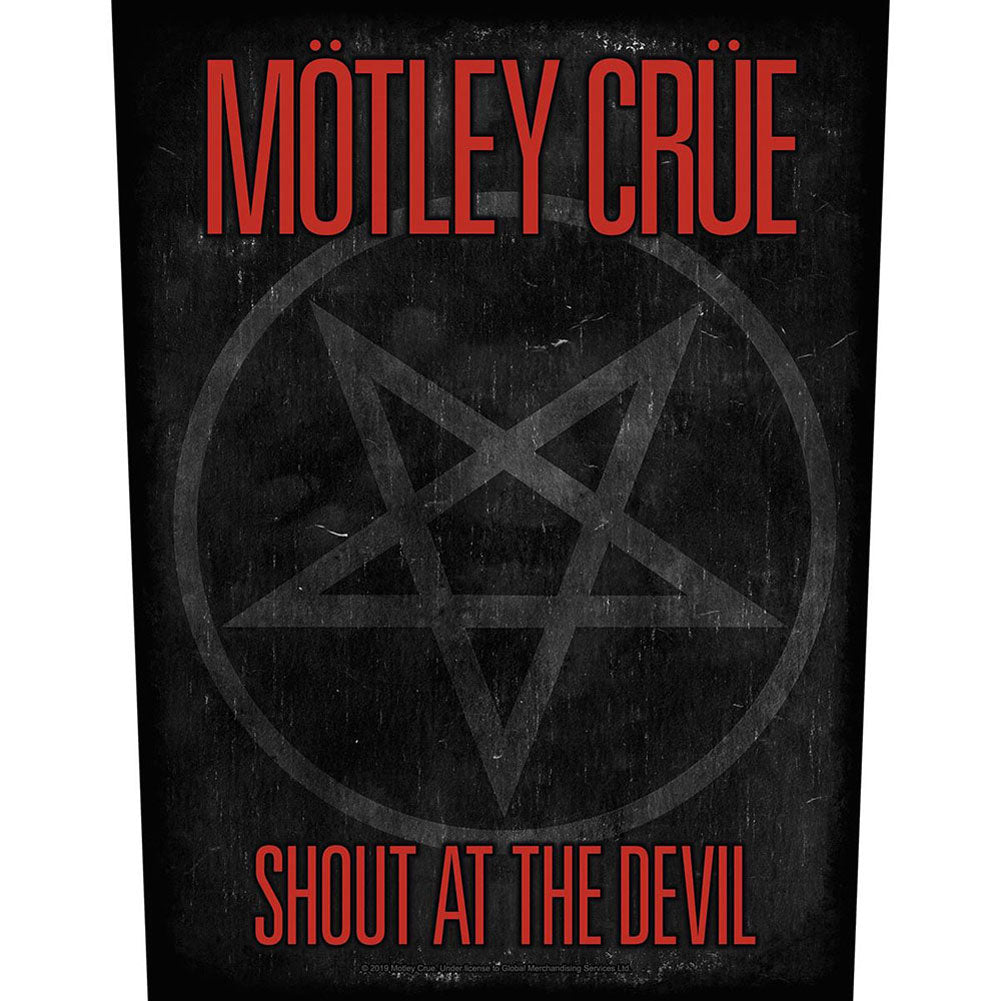 Motley Crue Shout At The Devil Pentagram Back Patch Front