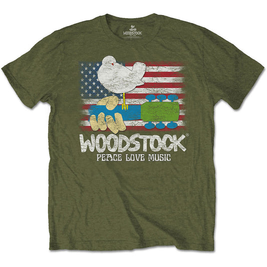 Woodstock Flag Slim Fit T-shirt Front