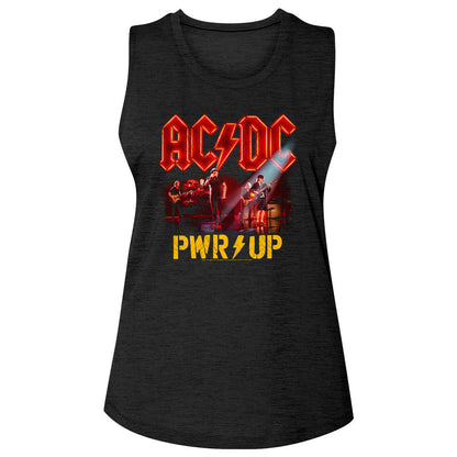 AC/DC Pwrup Band Photo Junior Top