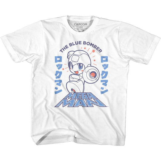 Mega Man Megaman Blue Bomber Youth T-shirt Front