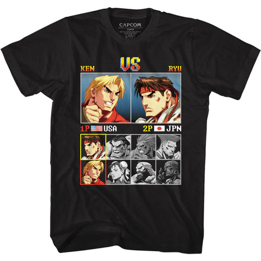 Street Fighter Ken Vs Ryu T-shirt Front