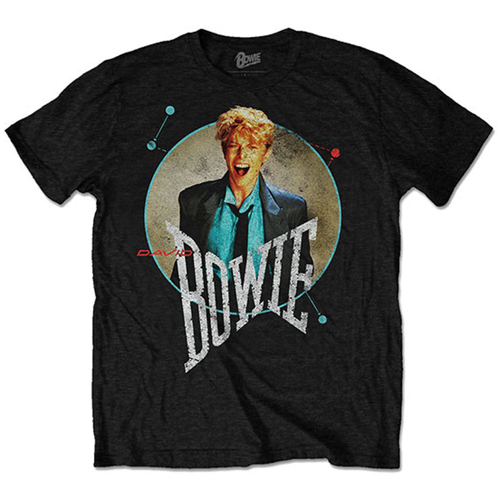 David Bowie Circle Scream (Back Print) Slim Fit T-shirt Front