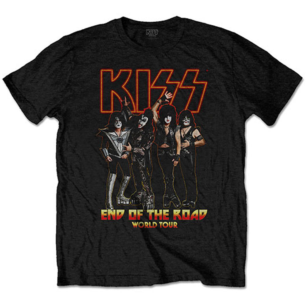 KISS End Of The Road Tour (Back Print) Slim Fit T-shirt Front