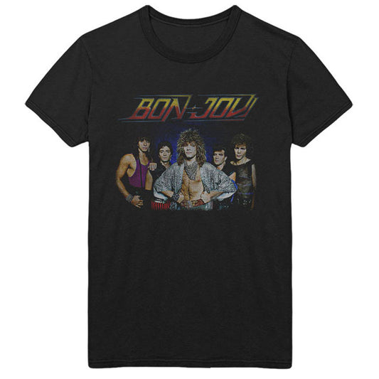 Bon Jovi Tour '84 (Back Print) Slim Fit T-shirt Front