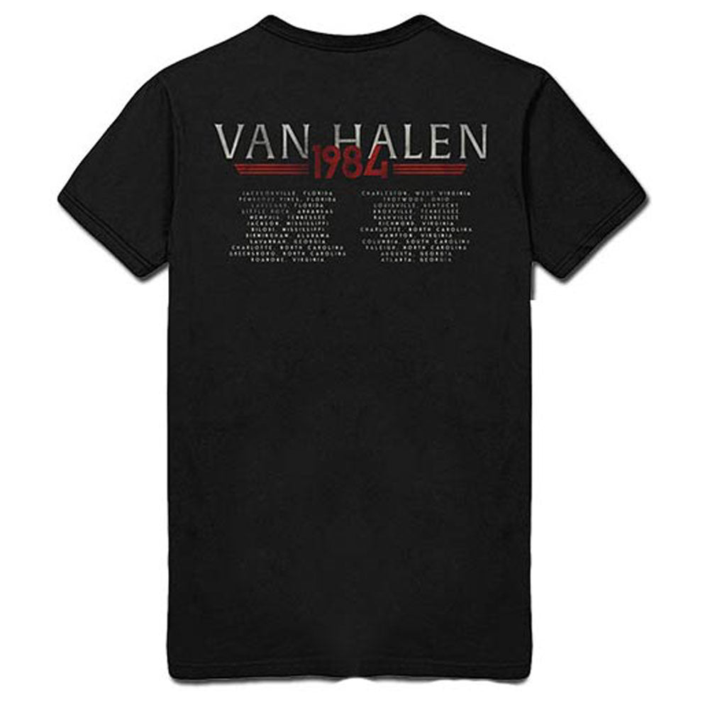 Van Halen 84 Tour (Back Print) Slim Fit T-shirt Back