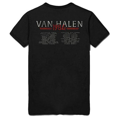 Van Halen 84 Tour (Back Print) Slim Fit T-shirt Back