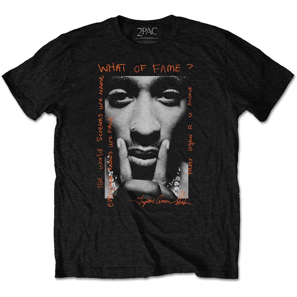Tupac What Of Fame? Slim Fit T-shirt Front