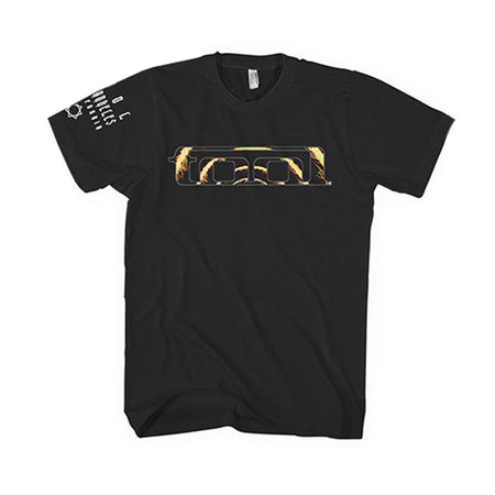 Flame Spiral (Back & Sleeve Print) Slim Fit T-shirt