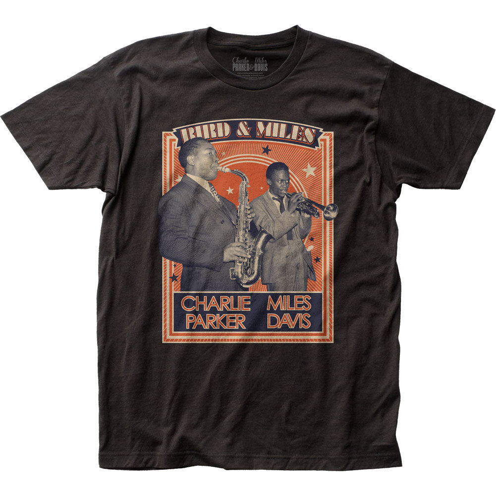 Miles Davis Bird & Miles Poster Slim Fit T-shirt Front