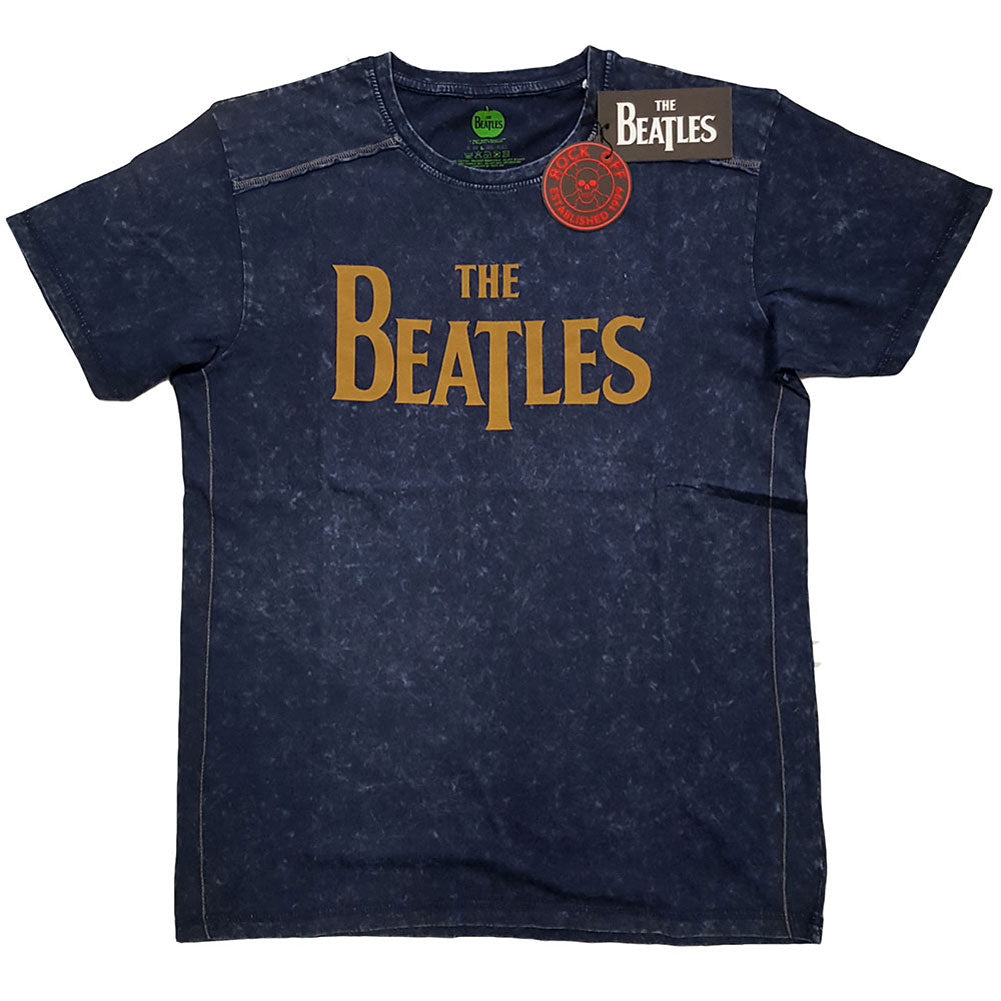 Beatles Drop T Logo Snow Wash Tee Vintage T-shirt Front