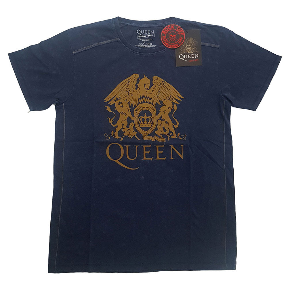 Queen Classic Crest Snow Wash Tee Vintage T-shirt Front
