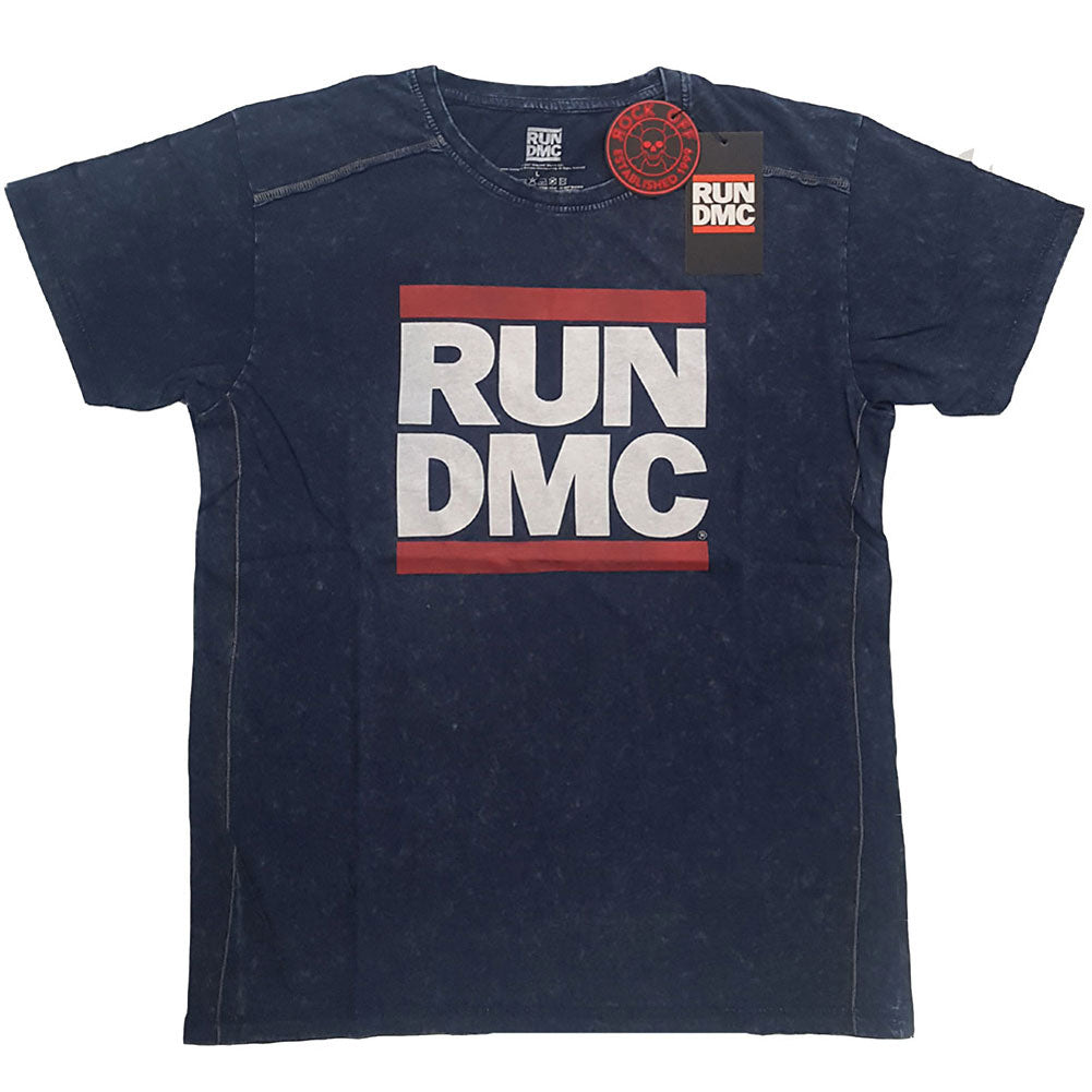 Run DMC Logo Snow Wash Tee Vintage T-shirt Front