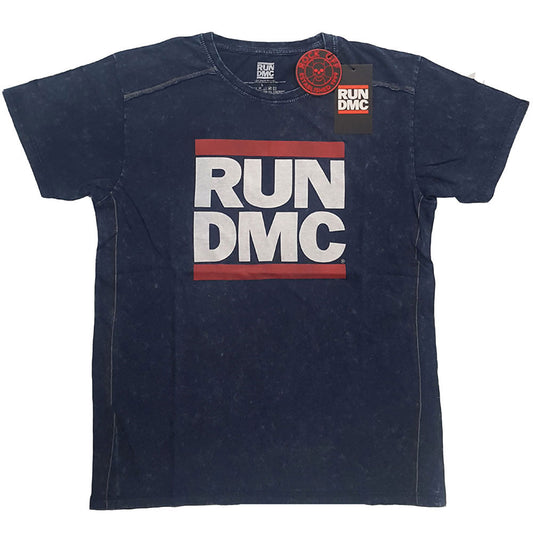 Run DMC Logo Snow Wash Tee Vintage T-shirt Front