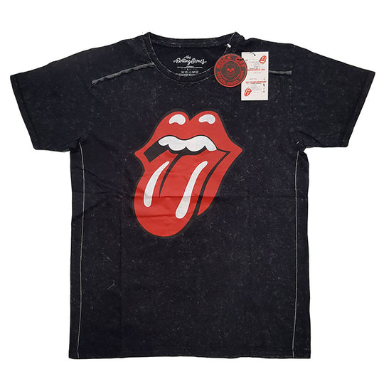 Rolling Stones Classic Tongue Snow Wash Tee Vintage T-shirt Front