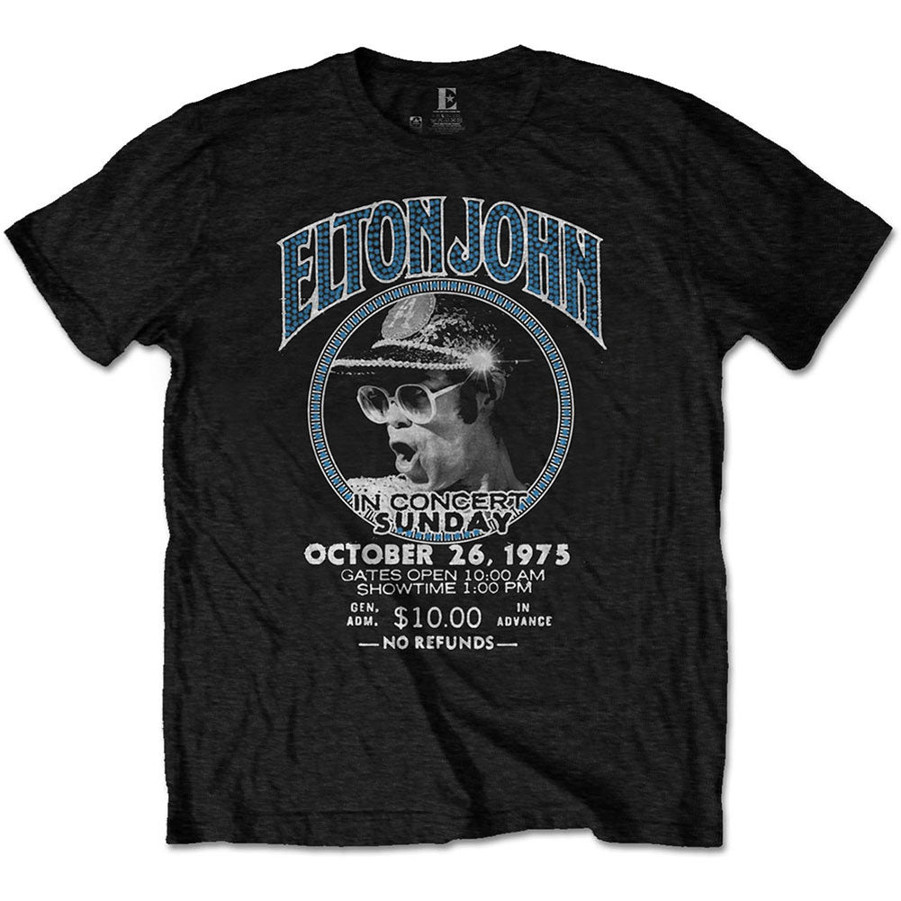 Elton John Live In Concert Eco-Tee Vintage T-shirt Front