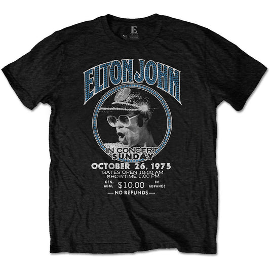 Elton John Live In Concert Eco-Tee Vintage T-shirt Front