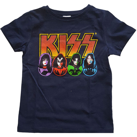 KISS Logo, Faces & Icons Kids Tee Childrens T-shirt Front
