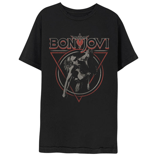 Bon Jovi Triangle Overlap Slim Fit T-shirt Front