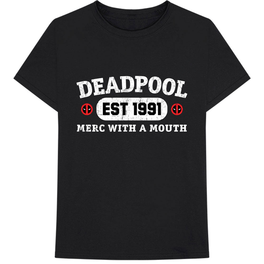 Deadpool Marvel Comics Merc With A Mouth Slim Fit T-shirt Front