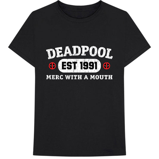 Deadpool Marvel Comics Merc With A Mouth Slim Fit T-shirt Front