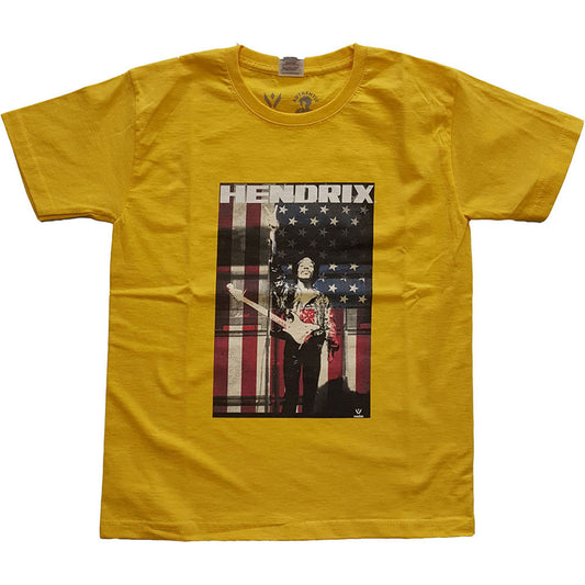 Jimi Hendrix Peace Flag Kids T-Shirt Childrens T-shirt Front
