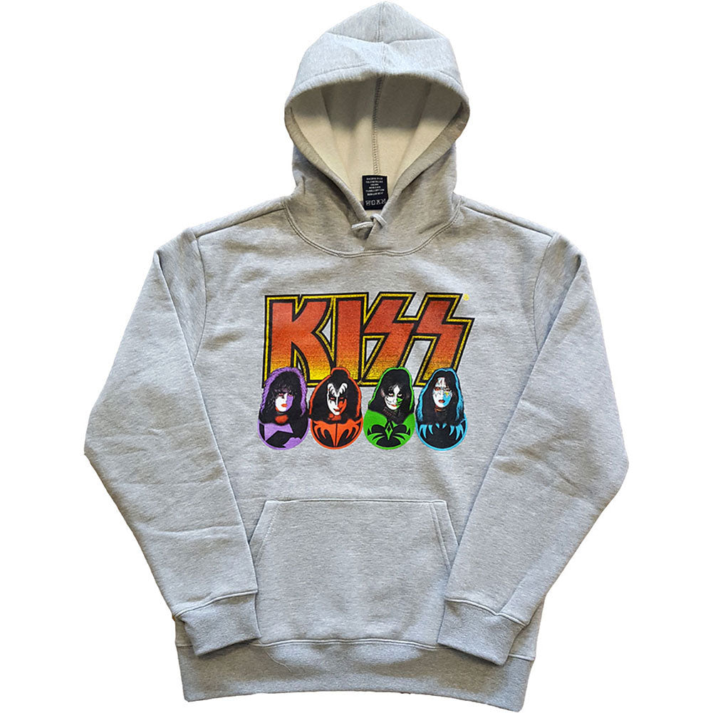 KISS Logo, Faces & Icons Hooded Sweatshirt Front