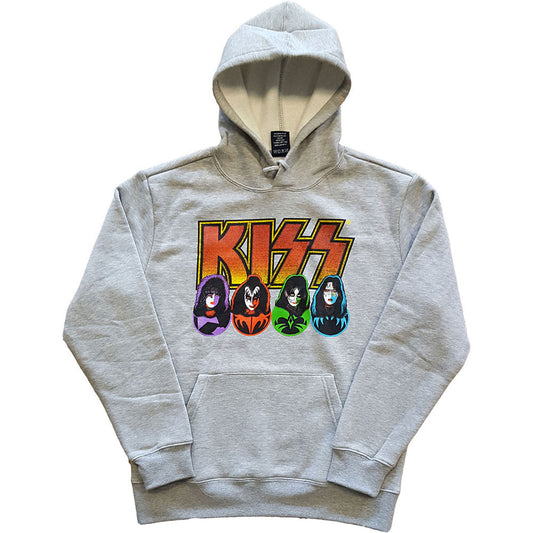 KISS Logo, Faces & Icons Hooded Sweatshirt Front