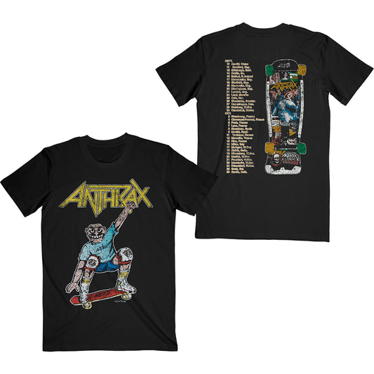 Anthrax Spreading Skater Notman Vintage (Back Print) Slim Fit T-shirt Front