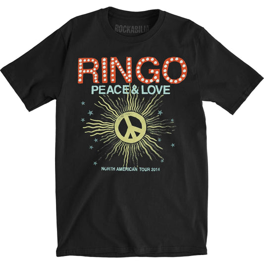 Ringo Starr Peace Rays 2014 Tour Slim Fit T-shirt Front