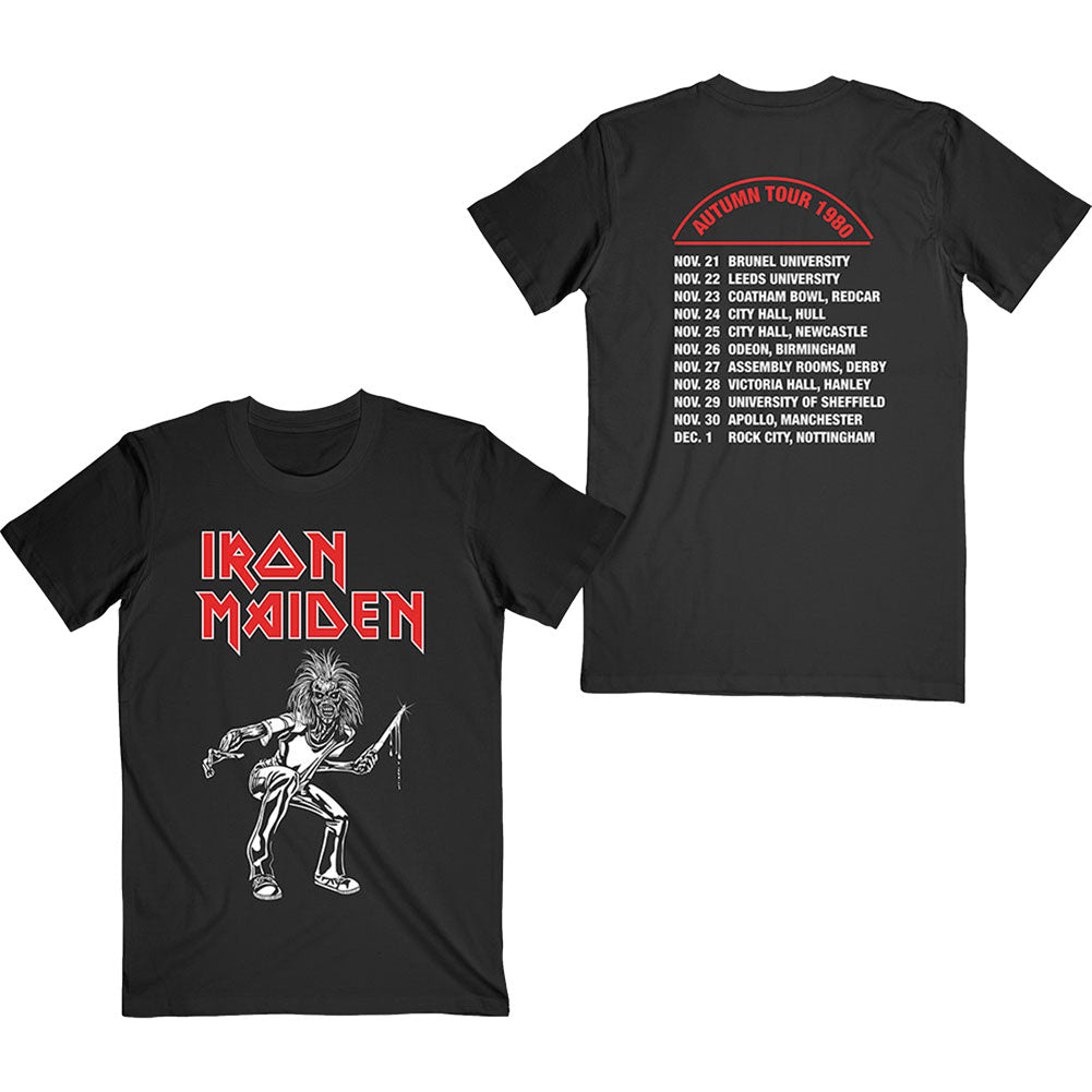 Iron Maiden Autumn Tour 1980 (Back Print) Slim Fit T-shirt Front