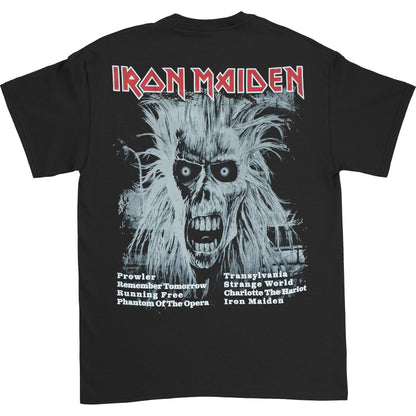 Iron Maiden First Album Track list V.3. (Back Print) Slim Fit T-shirt Back