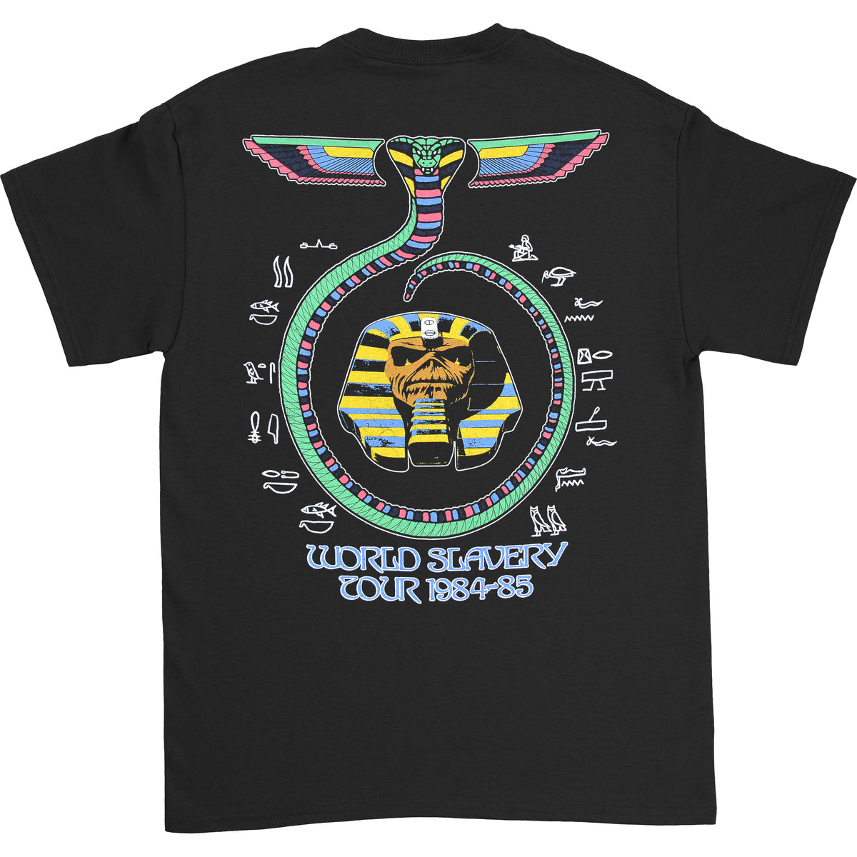 Iron Maiden World Slavery Tour '84 - '85 (Back Print) Slim Fit T-shirt Back