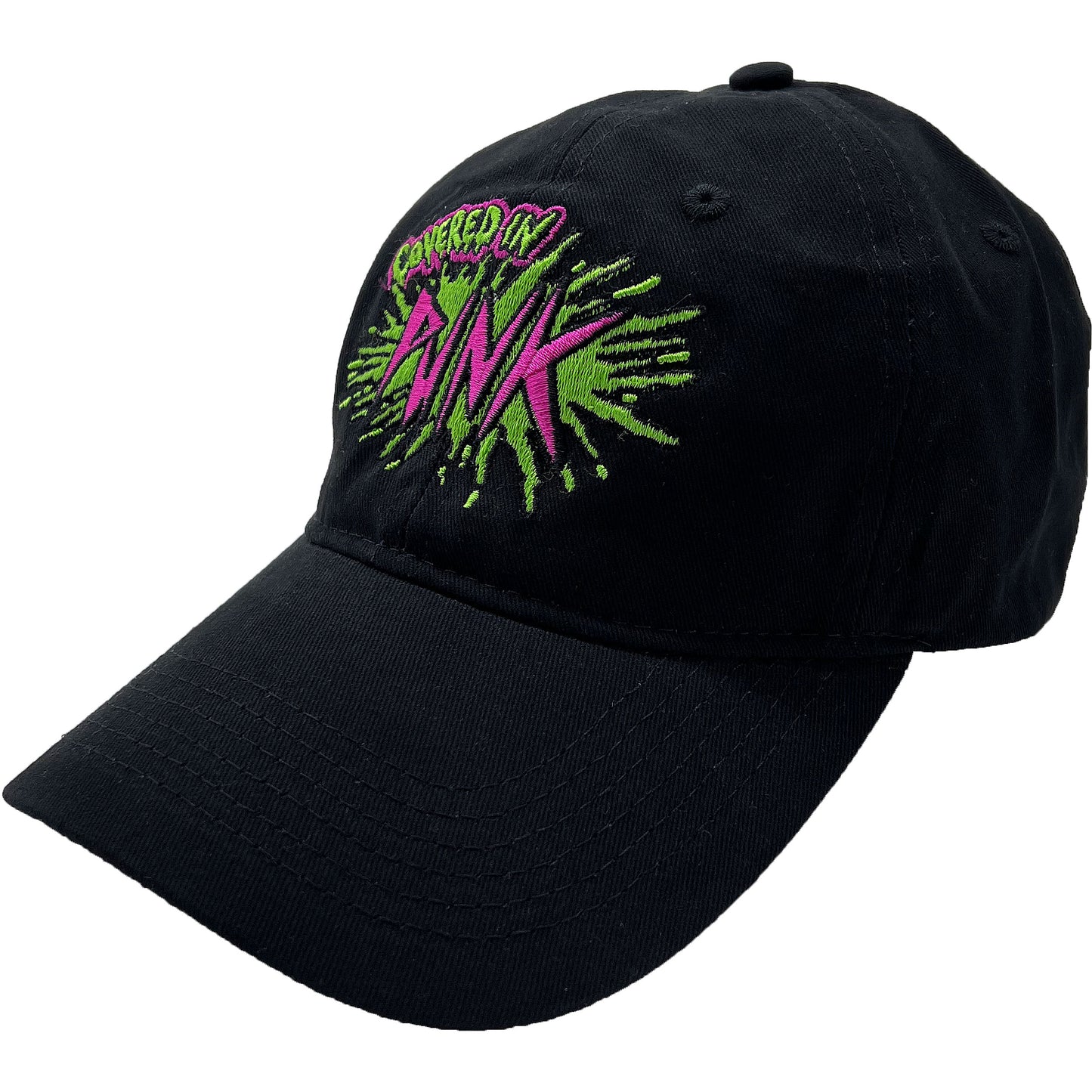 Demented Punk Records Covered In Punk Logo Dad Hat Baseball Cap Front