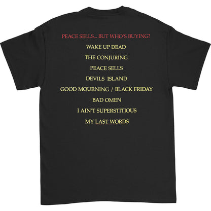 Megadeth Peace Sells... Track list (Back Print) Slim Fit T-shirt Back