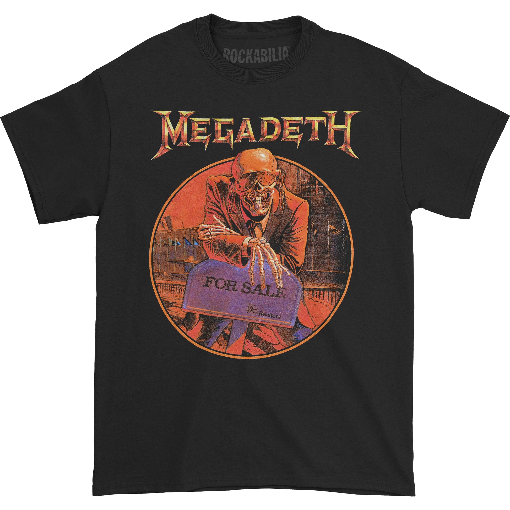Megadeth Peace Sells... Track list (Back Print) Slim Fit T-shirt Front