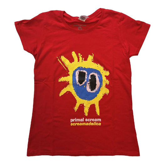 Primal Scream Screamadelica Ladies T-Shirt Junior Top Front