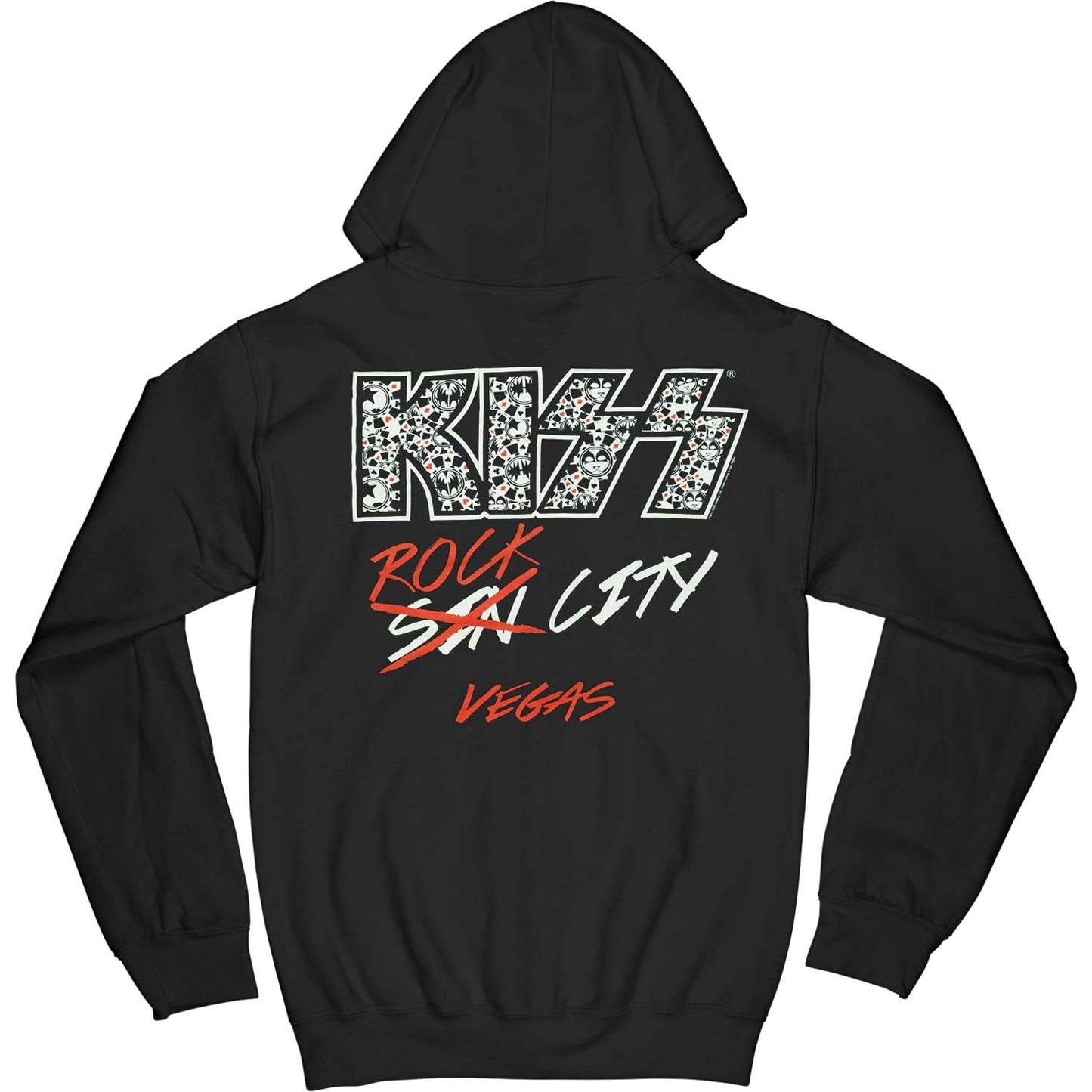 KISS Zippered Hooded Sweatshirt Back