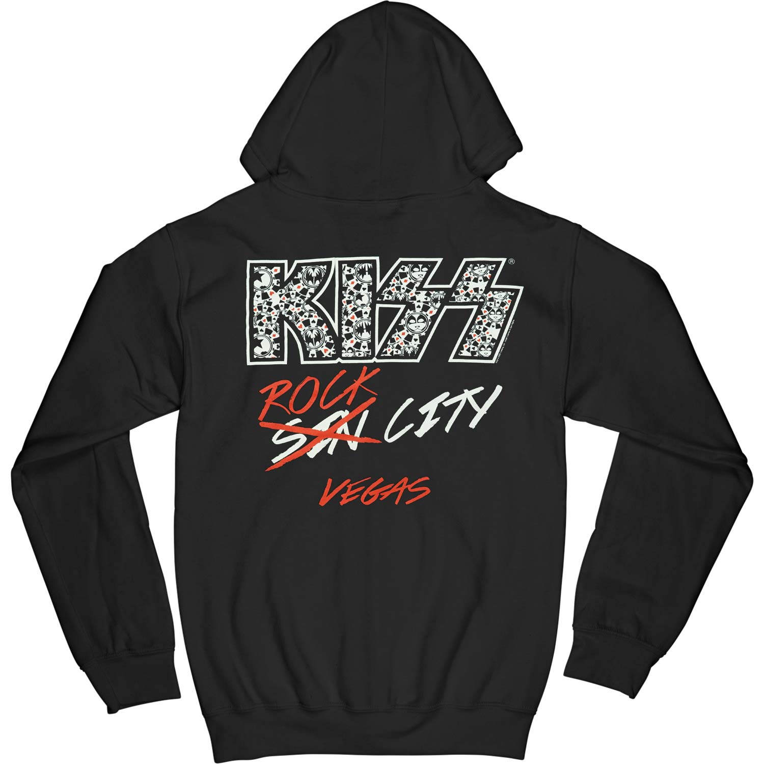 KISS Zippered Hooded Sweatshirt Back